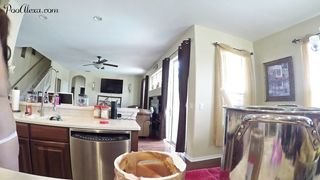 Brunette beauty takes a facial