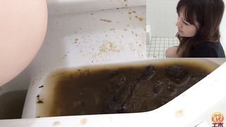 Liquid shit with pressure lots