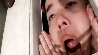 Real japanese human toilet