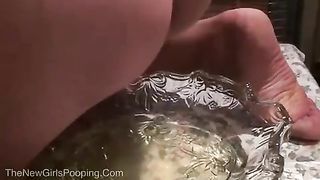 Creamy shit in bowl