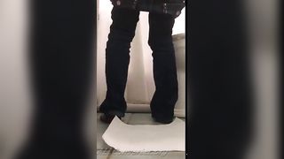 Jeans down to poop a lot