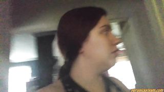 Chubby babe can't stand smell of poop