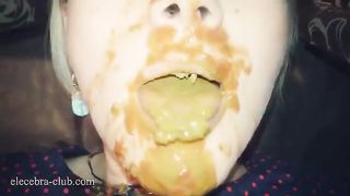 Begging for facial after rimjob
