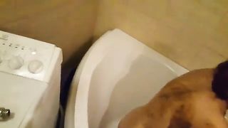 Using saved shit to smear on entire body