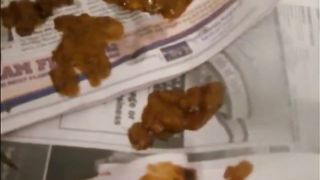 Fat woman shitting diarrhea on the floor