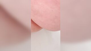 Closeup pooping amateur video