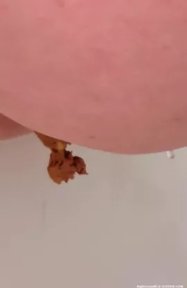 Closeup pooping amateur video