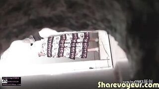 Caught that hairy babe pooping