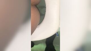 Sweet bubble butt slut pooping in closeup