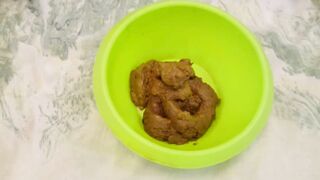 Young blonde smears poop on her lovely face