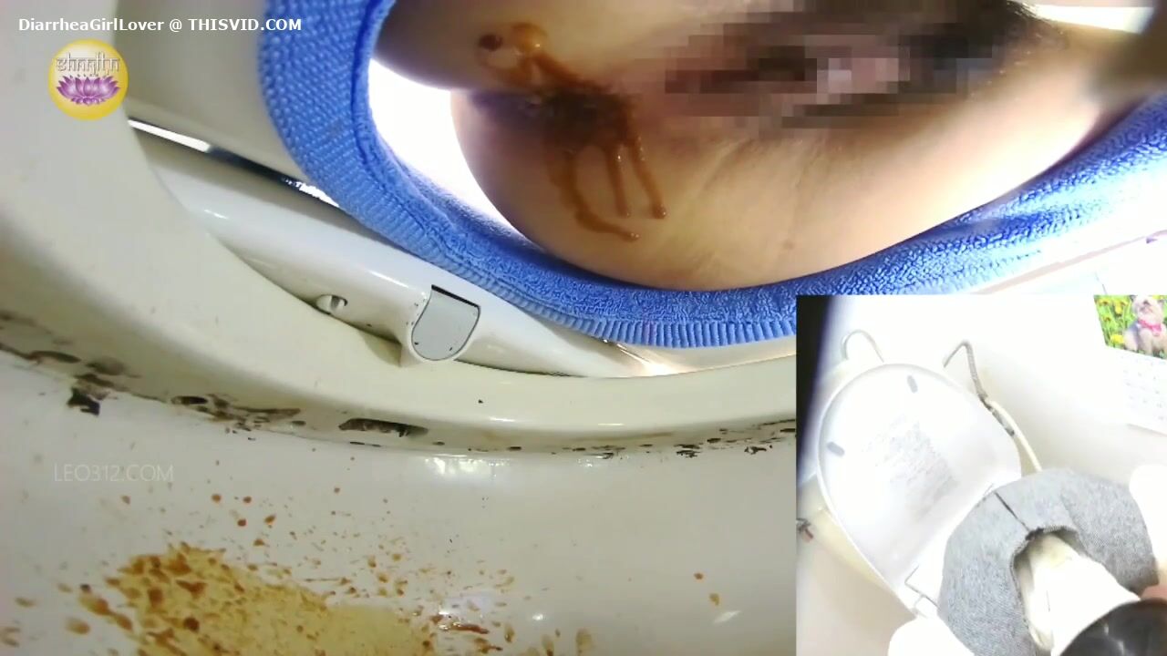 Caught pooping diarrhea in the public toilet image