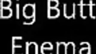 Big black butt solo enema