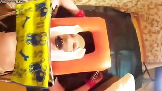 Human toilet slave takes heavy shit