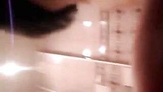 Cute brunette teen poops in closeup