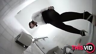 Beautiful Japanese babe in glasses liquid pooping