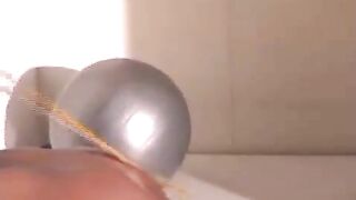 Naughty wife pooping in her hubby's mouth