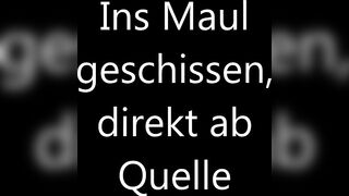 Hairy dude eating fresh tasty poop
