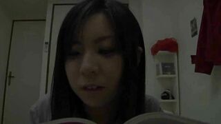 Teen Japanese chick anal beads her shitty hole