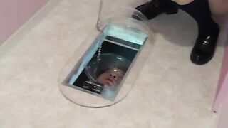 Japanese teen chick pooping in the human toilet's mouth