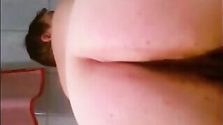 Woman shitting diharrea at home