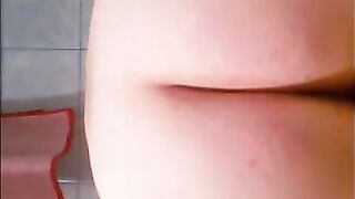 Woman shitting diharrea at home