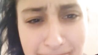 Lovely amateur lady pooping in the toilet