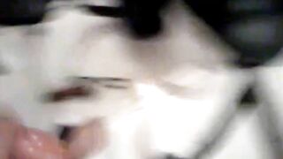 Scat babe sucking and deepthroating shitty cock