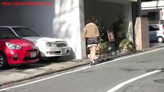 Beautiful hot Japanese chick pooping in front of her house