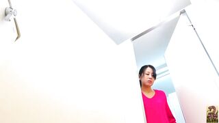 Mature sexy lady having runny diarrhea in the public toilet