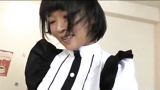 Japanese waitress provides fresh poop for the customer