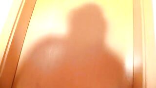 Big pale white booty pooping