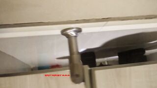 Beautiful Japanese babe caught pooping by spy cam