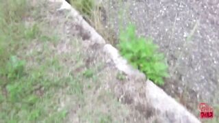 Voyeur video of sexy Japanese babe pooping outdoor