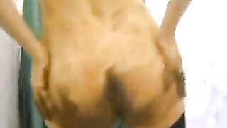 Slut eats a massive pile of her own shit off the bed