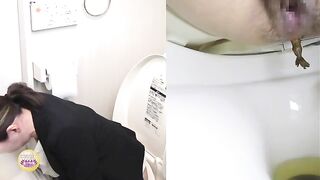 Hot Japanese girl and messy poop video