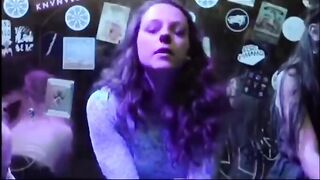 Sexy girl has diarrhea in a night club washroom