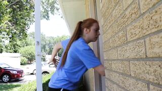 Sexy jogging girl has diarrhea problem