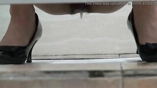 Woman drops her jizz and a big turd