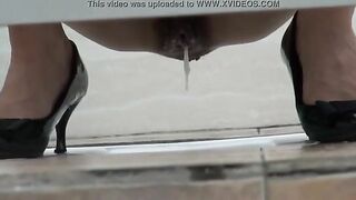 Woman drops her jizz and a big turd