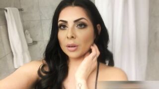 Hot looking brunette girl poop