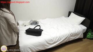 Japanese young chicks taking enema