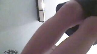 Lovely hot ass chick pooping in the toilet