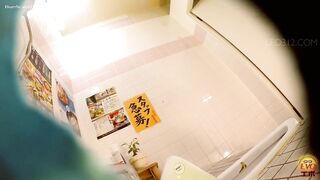 Hot Japanese lady spread legs and poops in the toilet