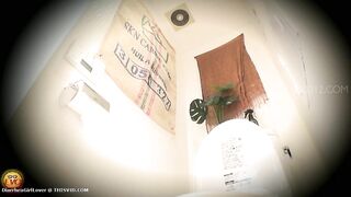 Cute little Japanese chick caught pooping