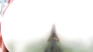 Huge ass amateur lady pooping and pissing