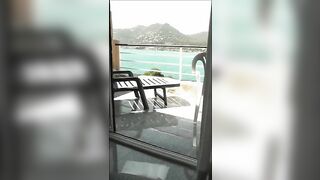 Vacation poop on the hotel balcony