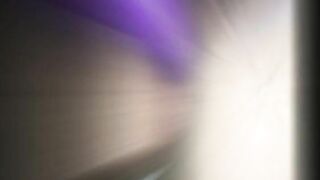 Big vibrator in pussy while pooping