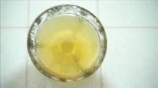 Fresh piss and shit in the glass