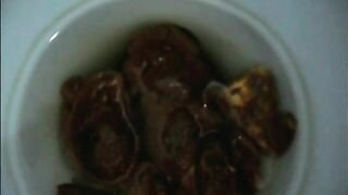 Gorgeous hot ass young babe poops in the bowl