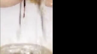Girl on her period shit and piss